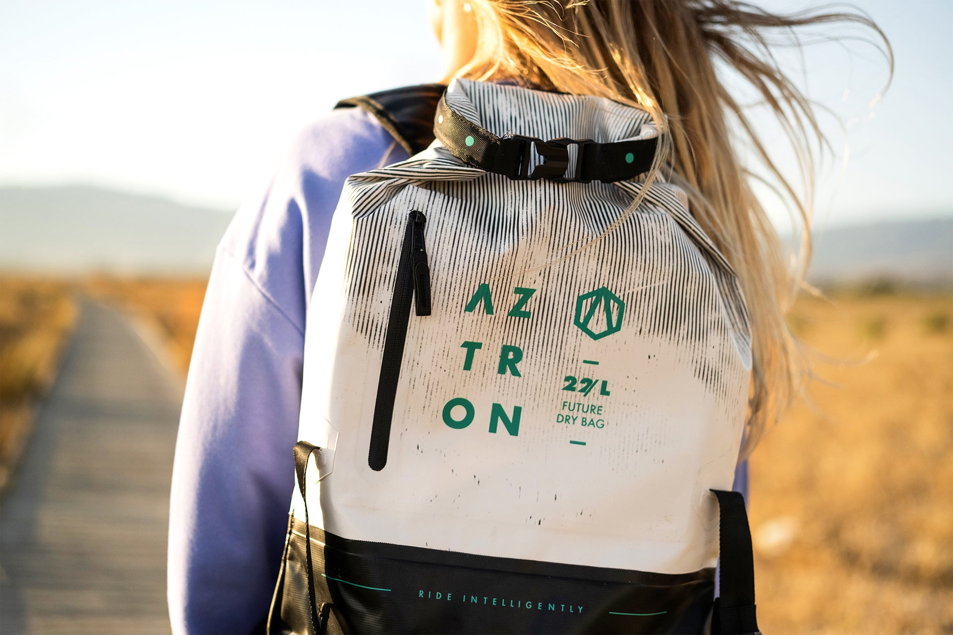 Aztron Dry Bag 22L χρήση ως σακίδιο πλάτης